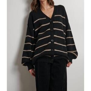 NEW LINE della cardigan in oyster stripe